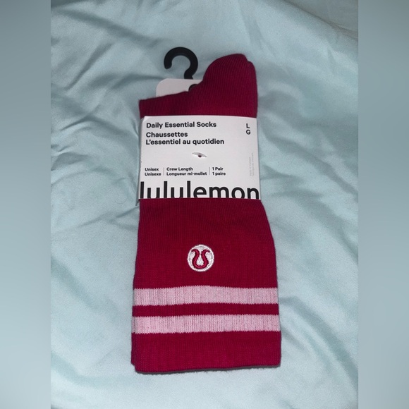 lululemon athletica Other - lululemon athletica Burgundy Daily Essential Socks